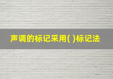 声调的标记采用( )标记法